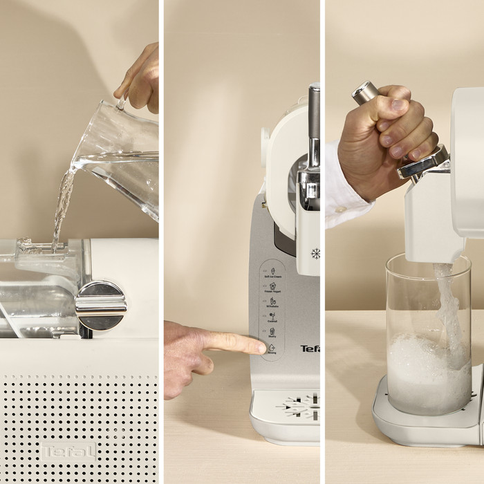 Tefal Freezi 16-in-1 Ice Cream & Frozen Drink Maker IG801A product in gebruik