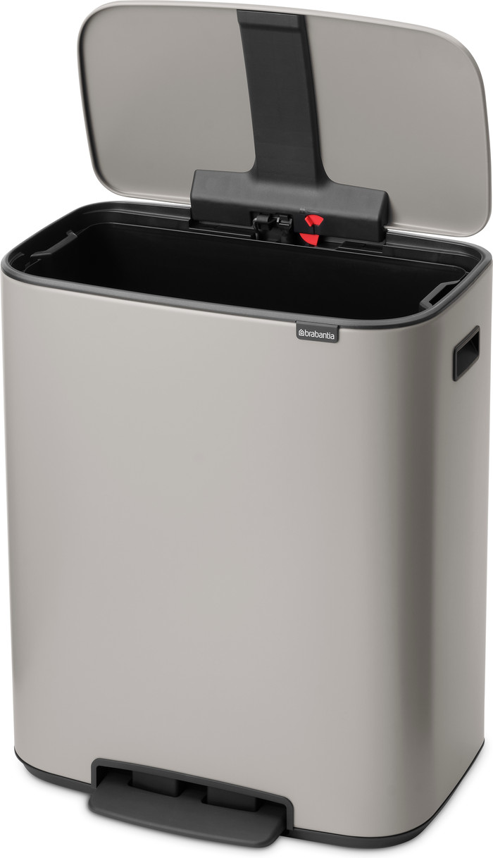 Brabantia Bo Prullenbak 60 Liter Soft Grey detail
