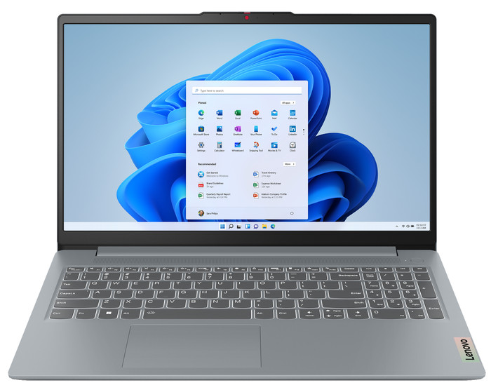Lenovo IdeaPad Slim 3 15AMN8 82XQ01VVMB Azerty voorkant