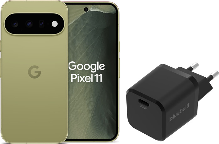 Google Pixel 11 512GB Groen 5G + BlueBuilt Oplader met Usb C Poort 30W Zwart Main Image
