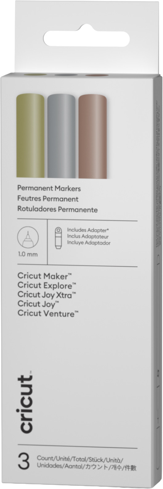 Cricut Permanente Metallic Markers 1,0 mm (set van 3) + adapter Main Image