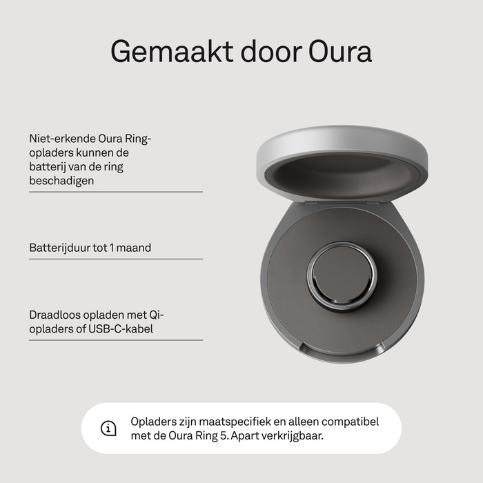 Oura Ring 5 Draadloze Oplaadcase Maat 7 visual leverancier