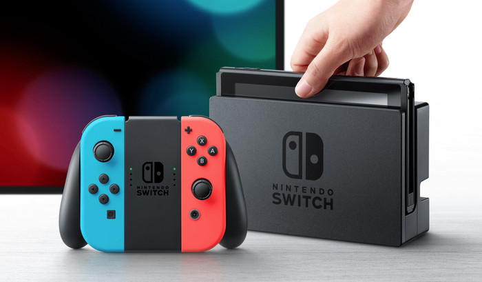 Nintendo Switch Rood/Blauw + Mario Kart 8 Deluxe + BlueBuilt Beschermhoes product in gebruik