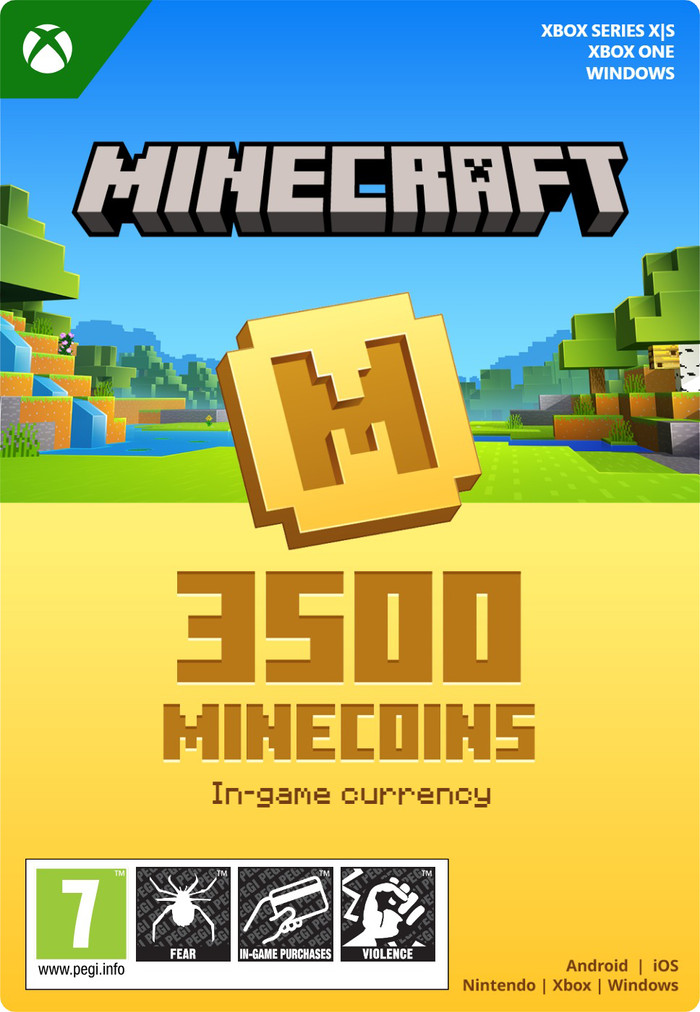 Minecraft: Minecoins Pack: 3500 Coins Xbox Series X|S, Xbox One en Windows 10 - Digitaal voorkant