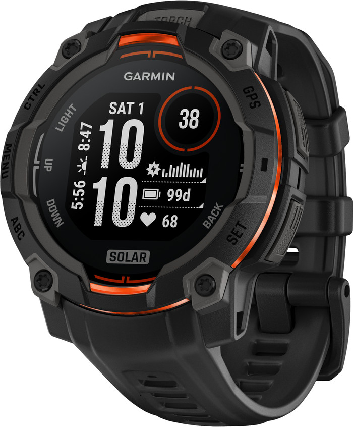 Garmin Instinct 3 Solar Noir 45 mm côté droit
