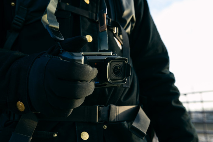 GoPro Point-and-Shoot Grip (GoPro Mission 1 & Mission 1 Pro) product in use