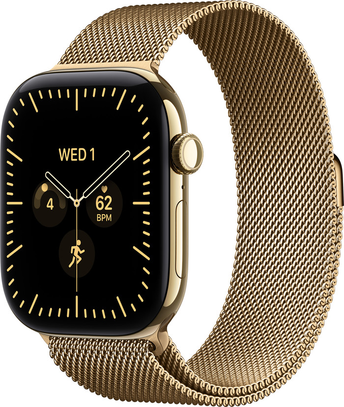 Apple Watch Series 12 Cellular 46mm Titanium Gold Milanese Loop S/M Main Image