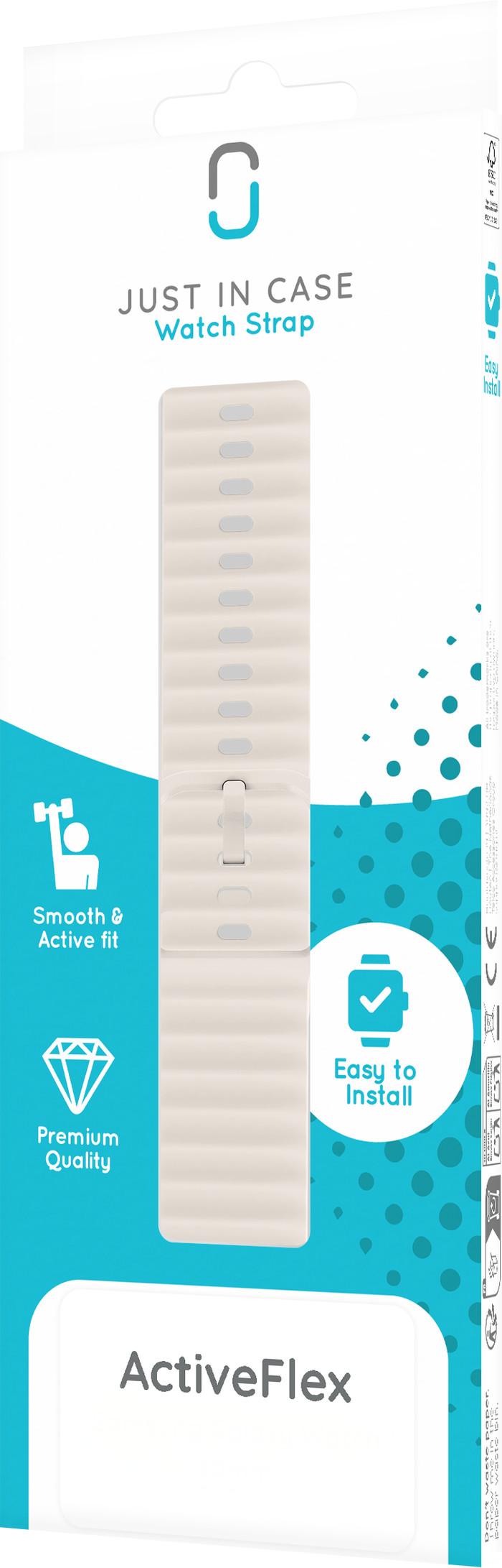Just in Case Bracelet Silicone Crème Garmin Venu 3S / 4 41 mm emballage