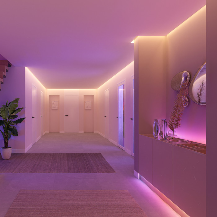 Philips Hue Flux Connector 4-Pack product in gebruik