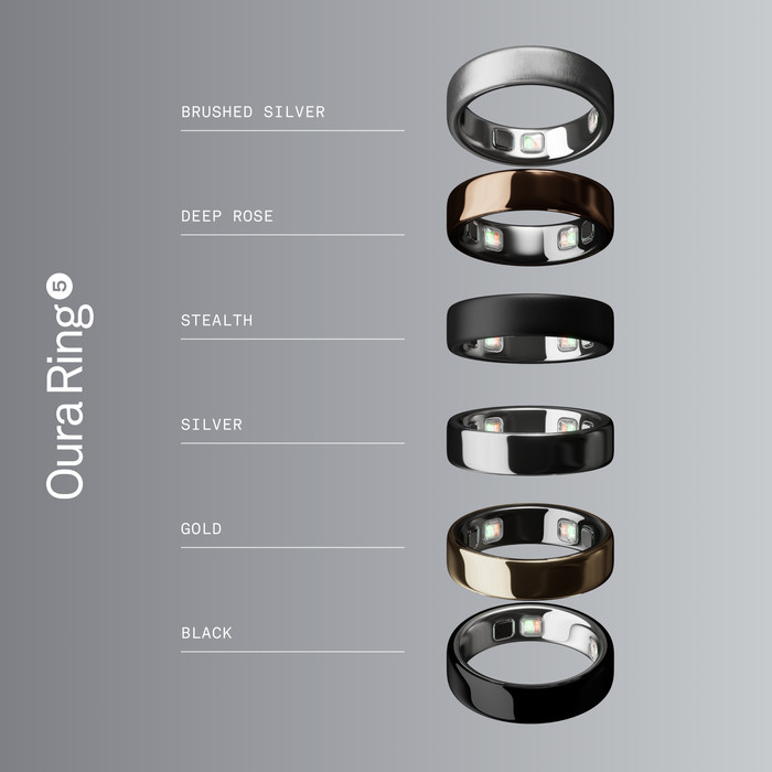 Oura Ring 5 Maat 12 Brushed Silver visual leverancier