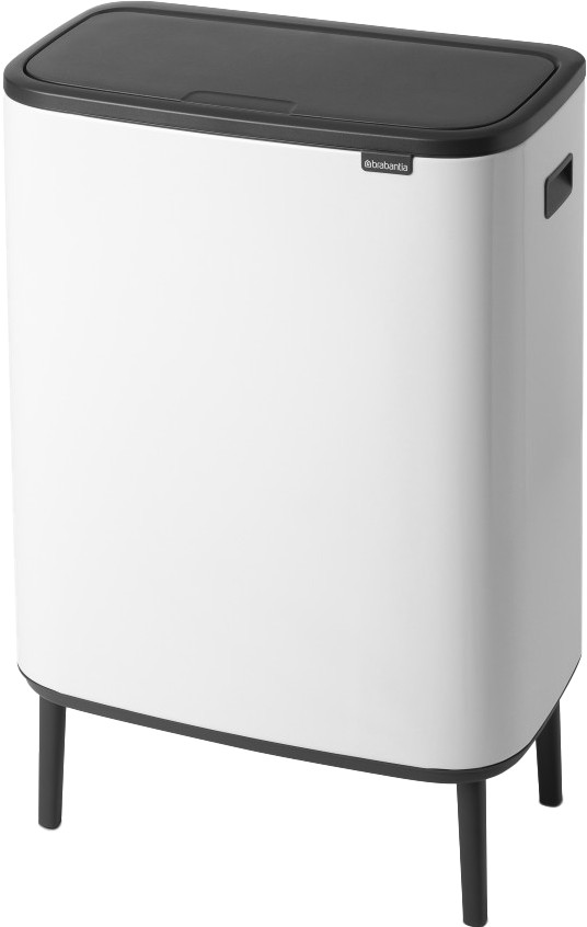 Brabantia Bo Touch Bin Hi Poubelle - 60 L - Blanc côté gauche