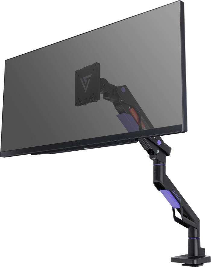 Vortech Bras d'Écran PC avec Vérin à Gaz avant