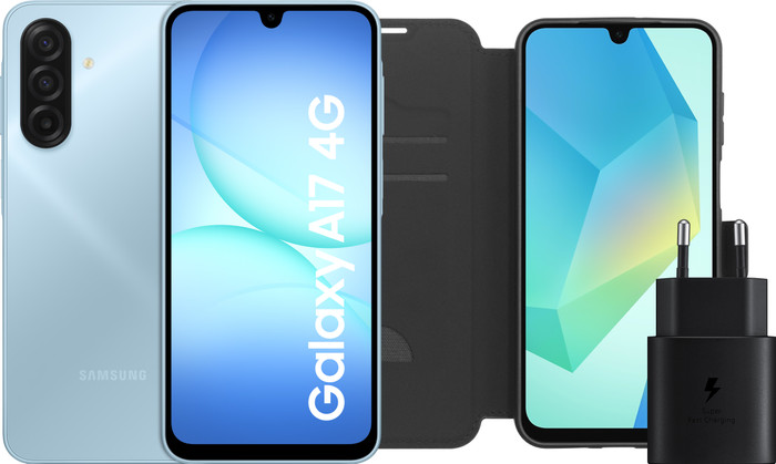 Samsung Galaxy A17 128GB Blauw 5G + Accessoirepakket Main Image
