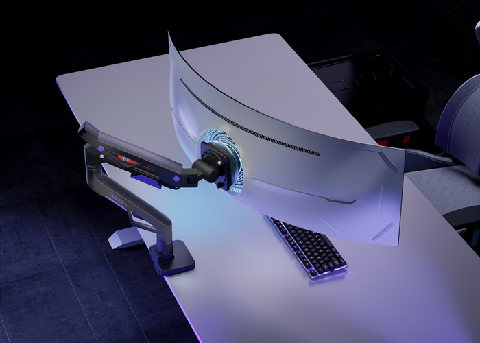 Vortech Bras d'Écran PC avec Vérin à Gaz produit à l'usage