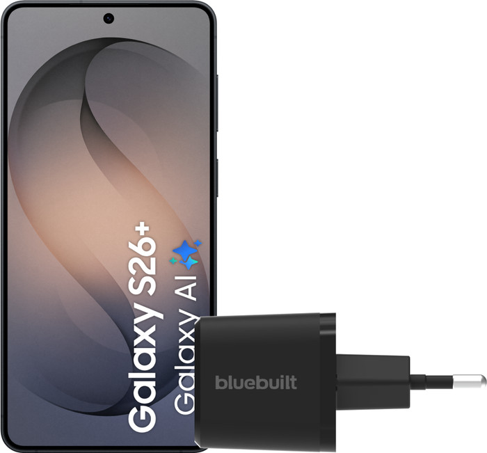 Samsung Galaxy S26 Plus 512GB Black 5G + BlueBuilt Charger 45W Black Main Image