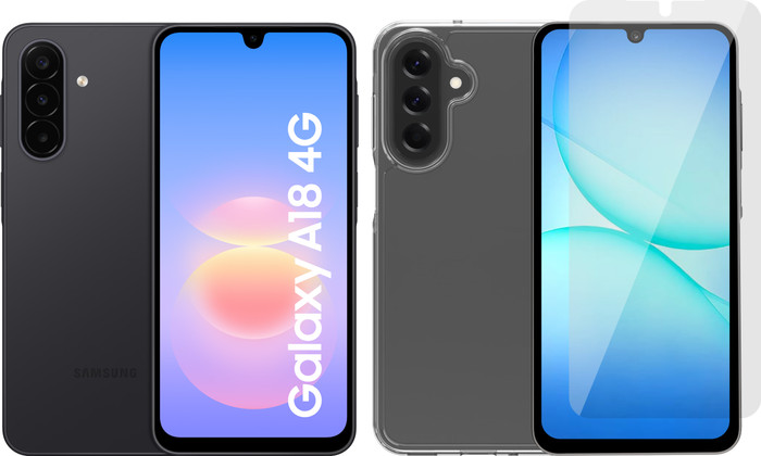 Samsung Galaxy A18 128GB Zwart 4G + Accessoirepakket Main Image
