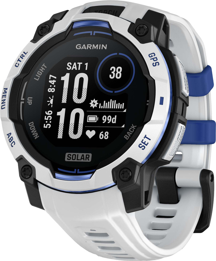 Garmin Instinct 3 Solar Blanc 45 mm côté droit