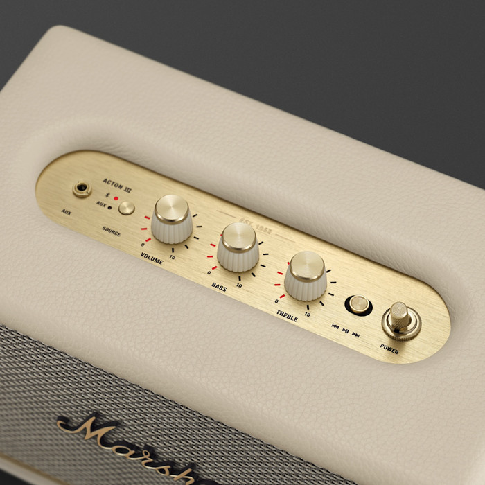 Marshall Acton III speaker BT Cream detail
