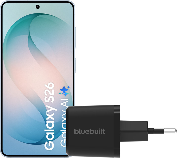 Samsung Galaxy S26 512GB Light Blue 5G + BlueBuilt Charger 45W Black Main Image