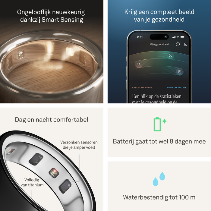Oura Ring 4 Maat 14 Zwart visual leverancier