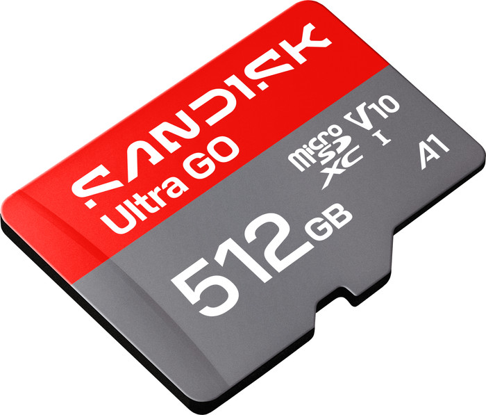 SANDISK Ultra GO microSDXC 512GB 190MB/s bovenkant