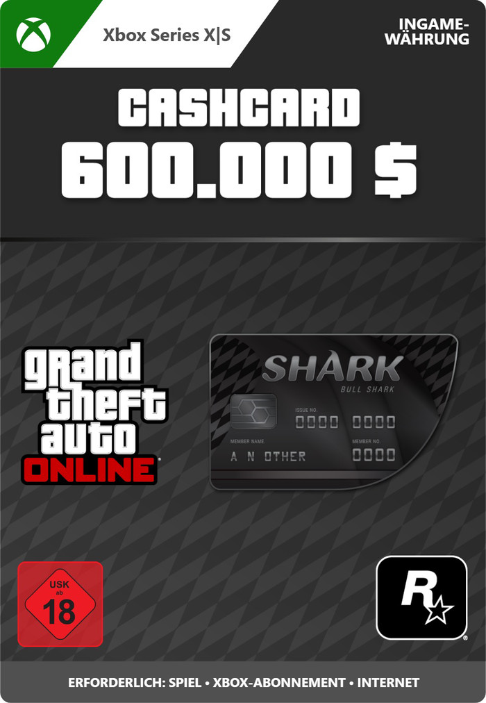 GTA Online: Bull Shark Cash Card Xbox Series X|S - Digitaal voorkant