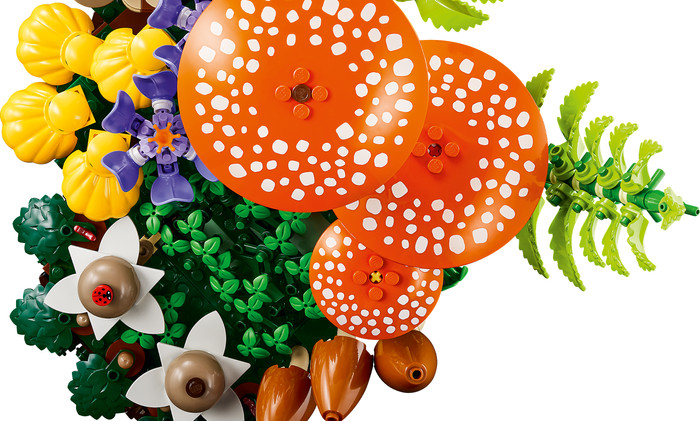 LEGO Botanicals Bospaddenstoelen 11505 detail