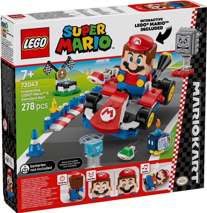 LEGO Super Mario: Mario Kart - Interactive LEGO Mario and Standard Kart 72043 packaging