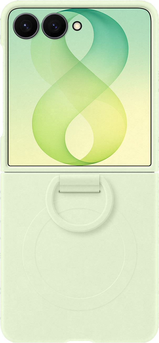 Samsung Galaxy Z Flip 8 Silicone Back Cover with Magnet Green Main Image