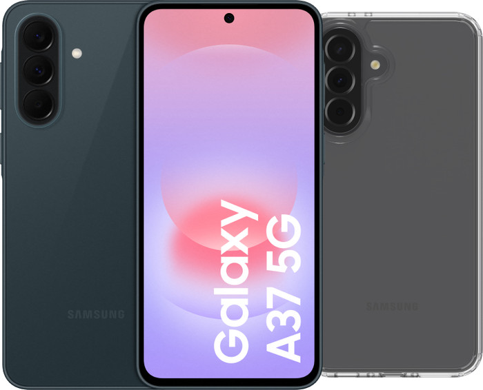 Samsung Galaxy A37 128GB Dark Green 5G + BlueBuilt Back Cover Transparent Main Image