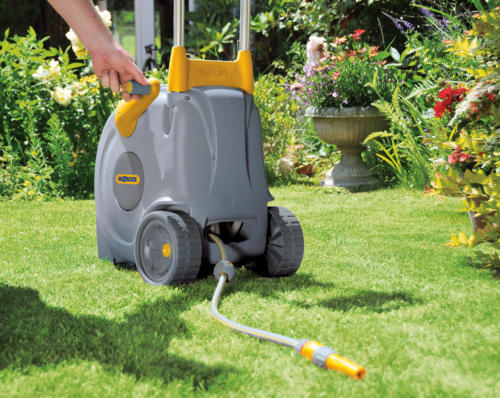 Hozelock Fast Cart 40m product in gebruik