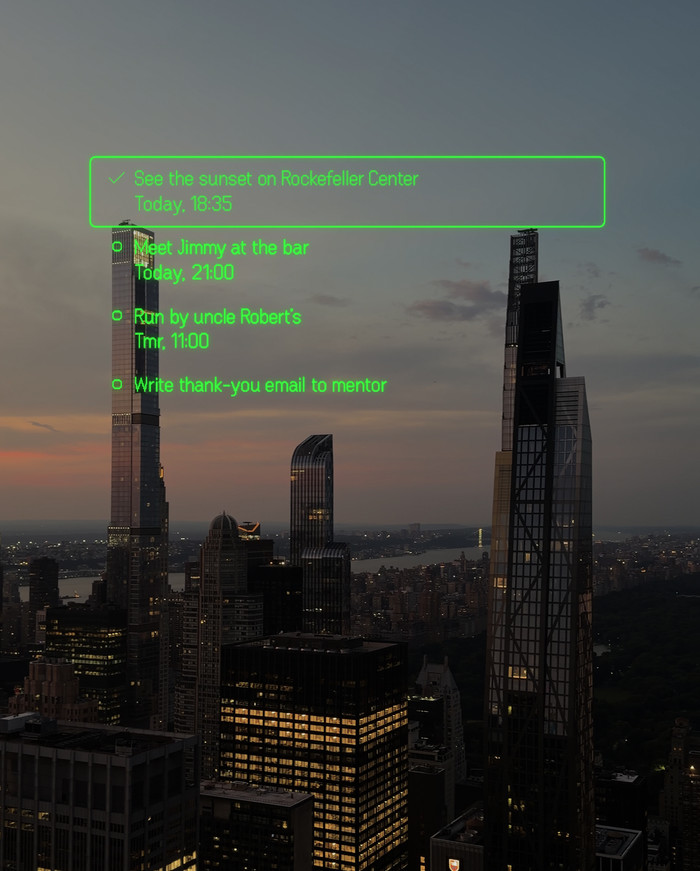 EvenRealities Even G2A Smart Glasses Groen product in gebruik