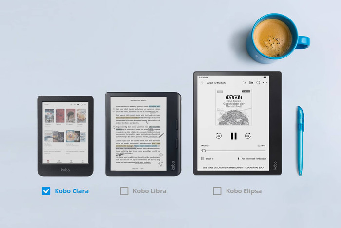 Kobo Clara Colour Wit + BlueBuilt Book Case Zwart visual Coolblue 1
