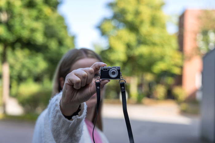 Rollei Mini Digitale Camera Zwart product in gebruik