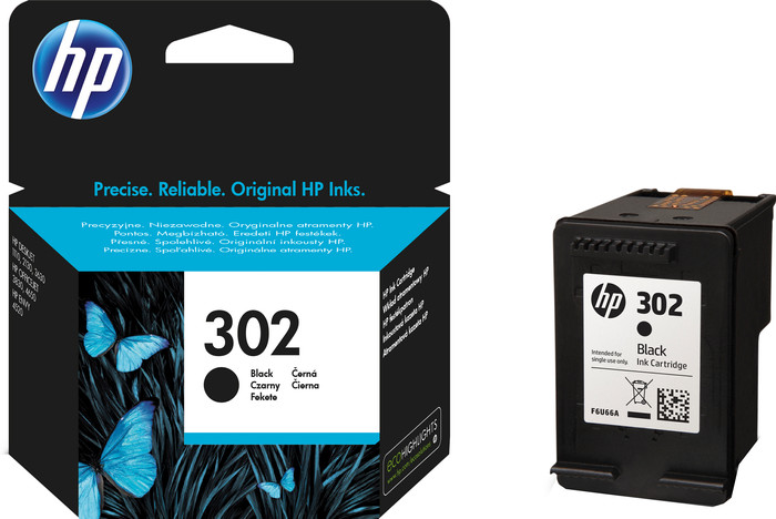 HP 302 Cartridge Zwart (F6U66AE) verpakking