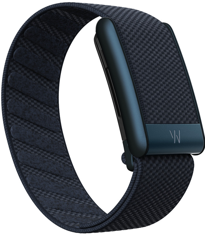 WHOOP 5.0 SuperKnit Band Donkerblauw product in gebruik
