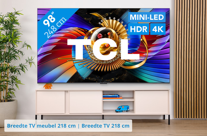 TCL SQD Mini-led 98" 80L (2026) visual Coolblue 1