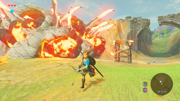 The Legend of Zelda: Breath of the Wild Nintendo Switch product in use