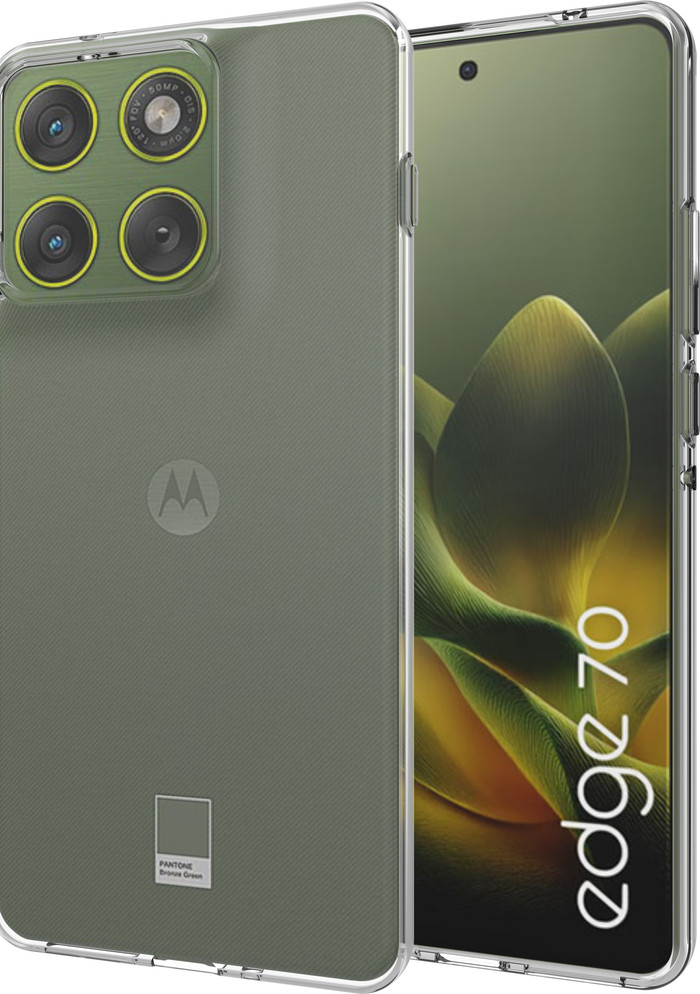 Just in Case Soft Design Motorola Edge 70 Back Cover Transparant voorkant