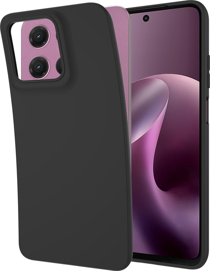 Just in Case Soft Design Motorola Moto G17 / G17 Power Back Cover Zwart voorkant