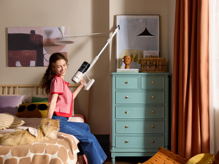 Roborock H60 Hub product in gebruik