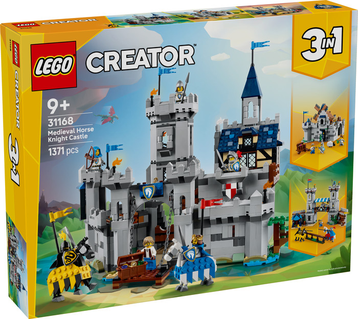 LEGO Creator 3-in-1 Medieval Horse Knight Castle 31168 packaging
