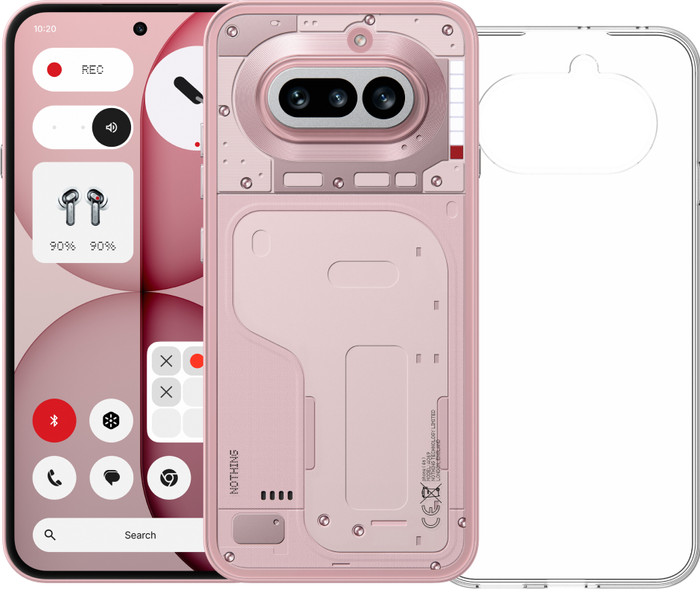 Nothing Phone (4a) 256 Go Rose 5G + BlueBuilt Back Cover Transparent Main Image