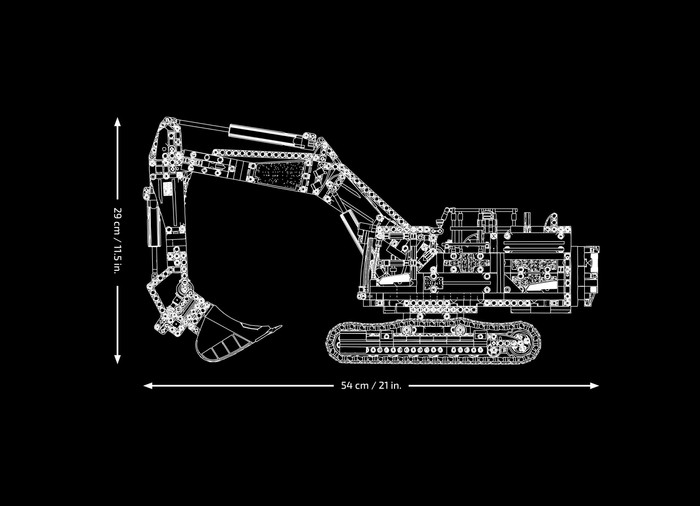 LEGO Technic Volvo EC500 Hybrid Graafmachine 42215 detail