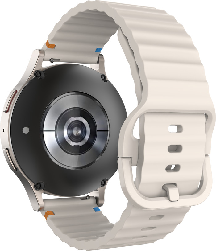 Just in Case Bracelet Silicone Crème pour Garmin Forerunner 55 / 165 / 570 42 mm détail