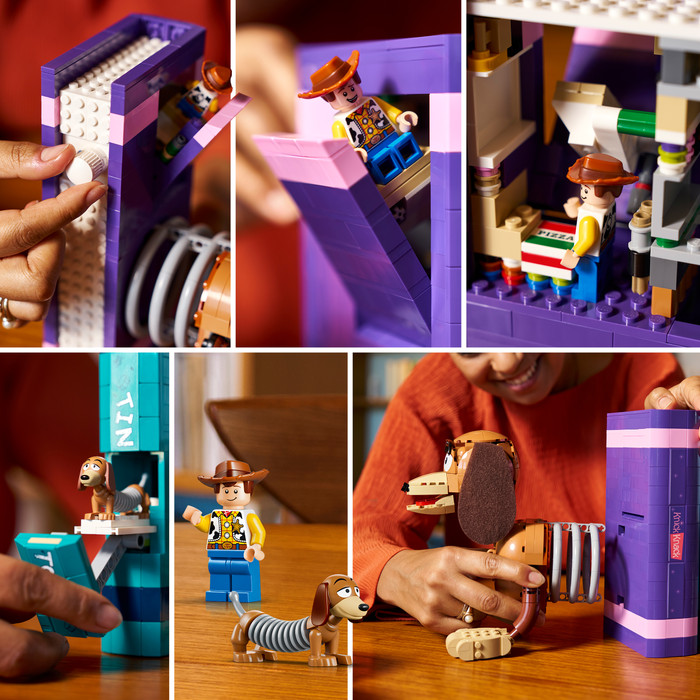LEGO Disney Pixar Toy Story Slinky Dog Bookends 43301 product in use
