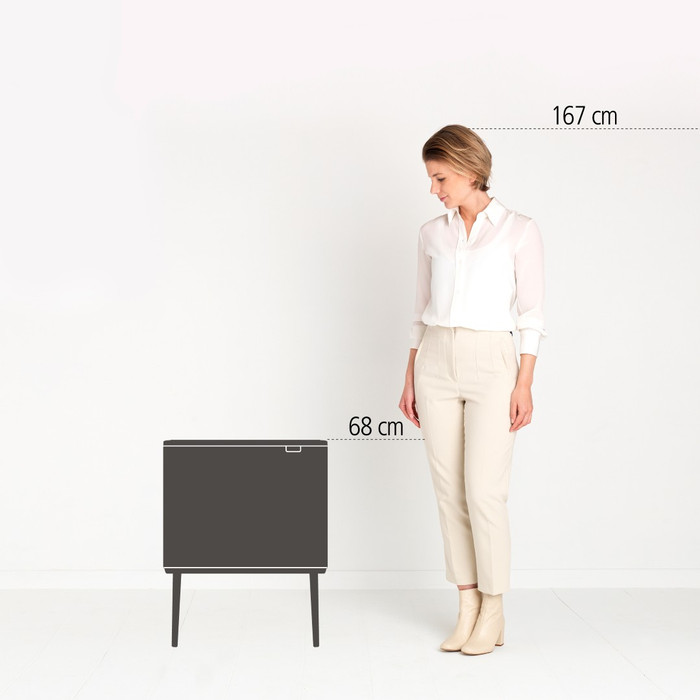 Brabantia Bo Touch Bin Poubelle 3 x 11 Litres Matt Steel Anti-Traces de Doigts visuel fournisseur
