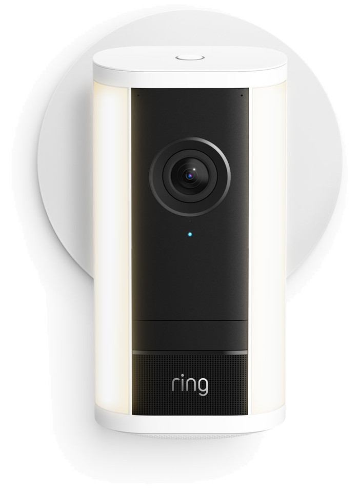 Ring Spotlight Camera Pro 2e Generatie Stekker Wit voorkant