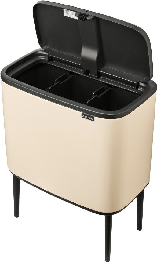 Brabantia Bo Touch Bin Poubelle 3 x 11 Litres Soft Beige détail