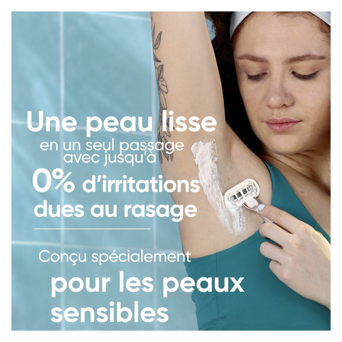 Gillette Venus Deluxe Smooth Sensitive + 9 Recharges de Rasoir produit à l'usage